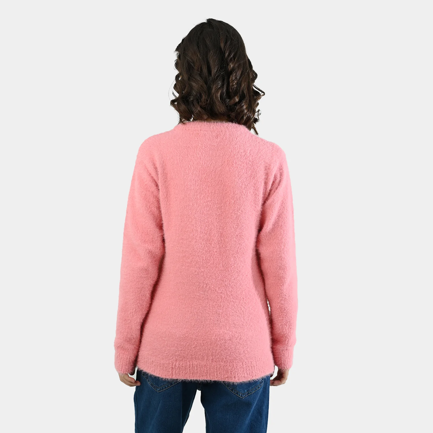 Teens Girls Acrylic Sweater Pearls - Pink - Image 4