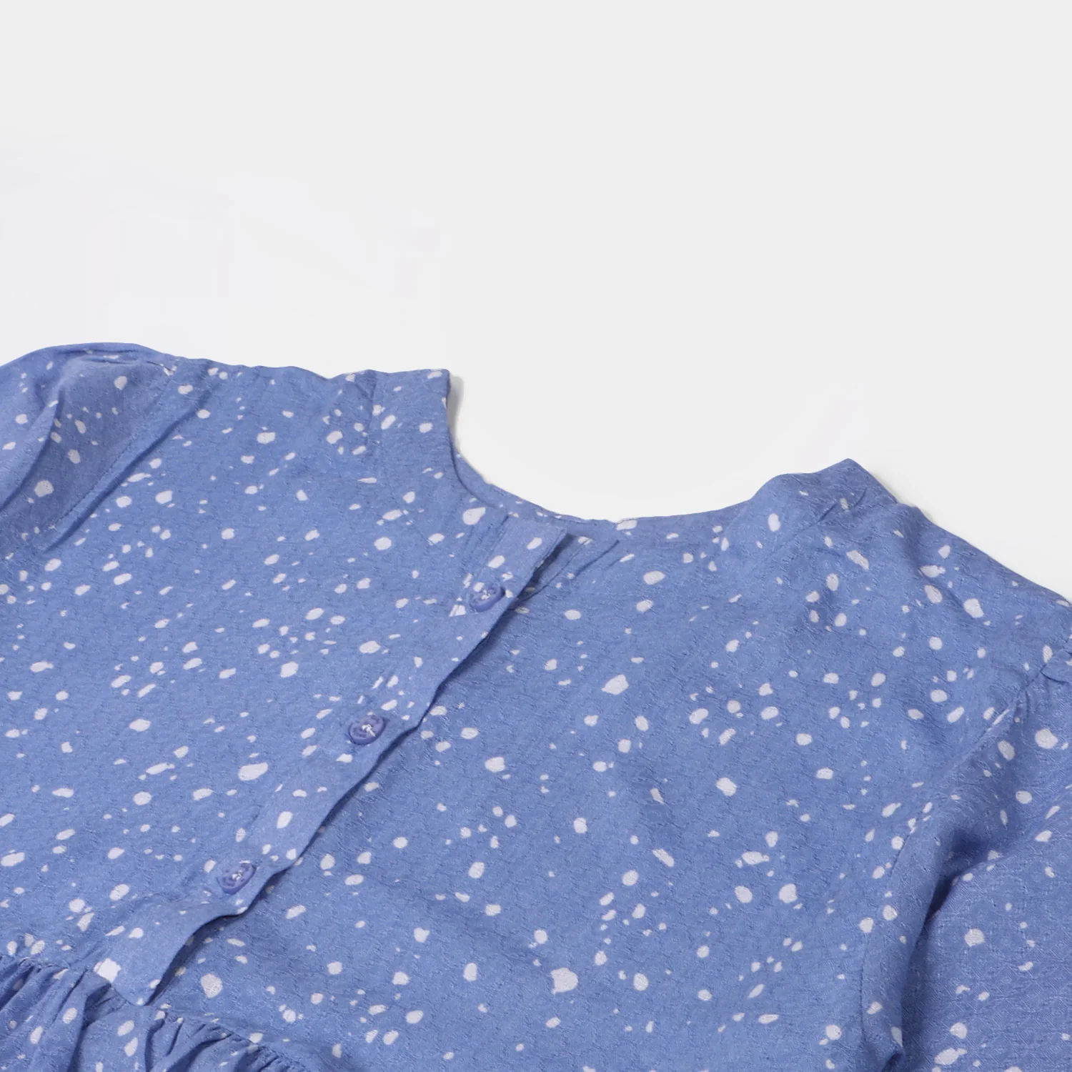 Teens Girls Casual Top Dotted - Blue - Image 2
