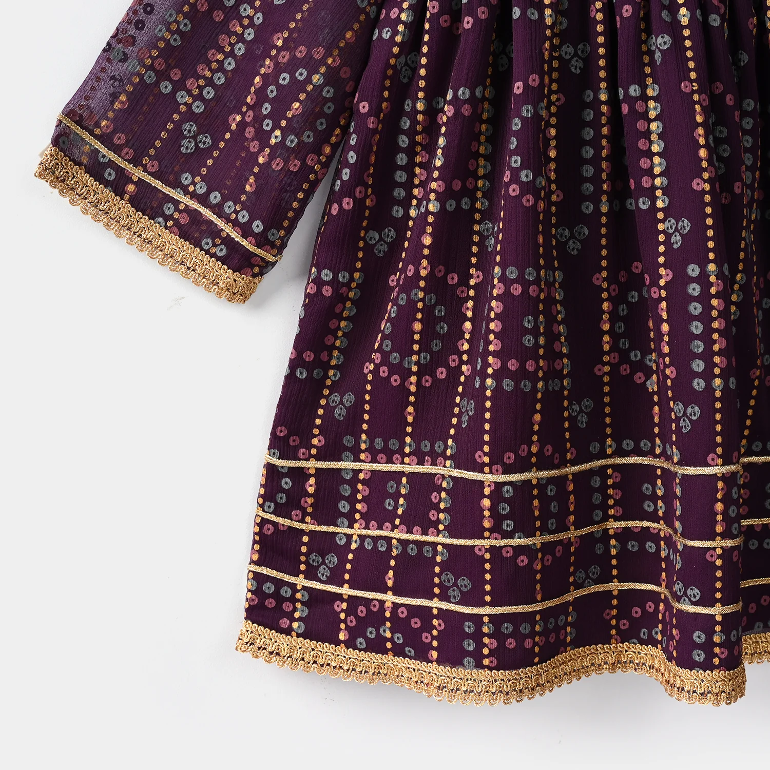 Teens Girls Chiffon 3Pcs - Purple - Image 3