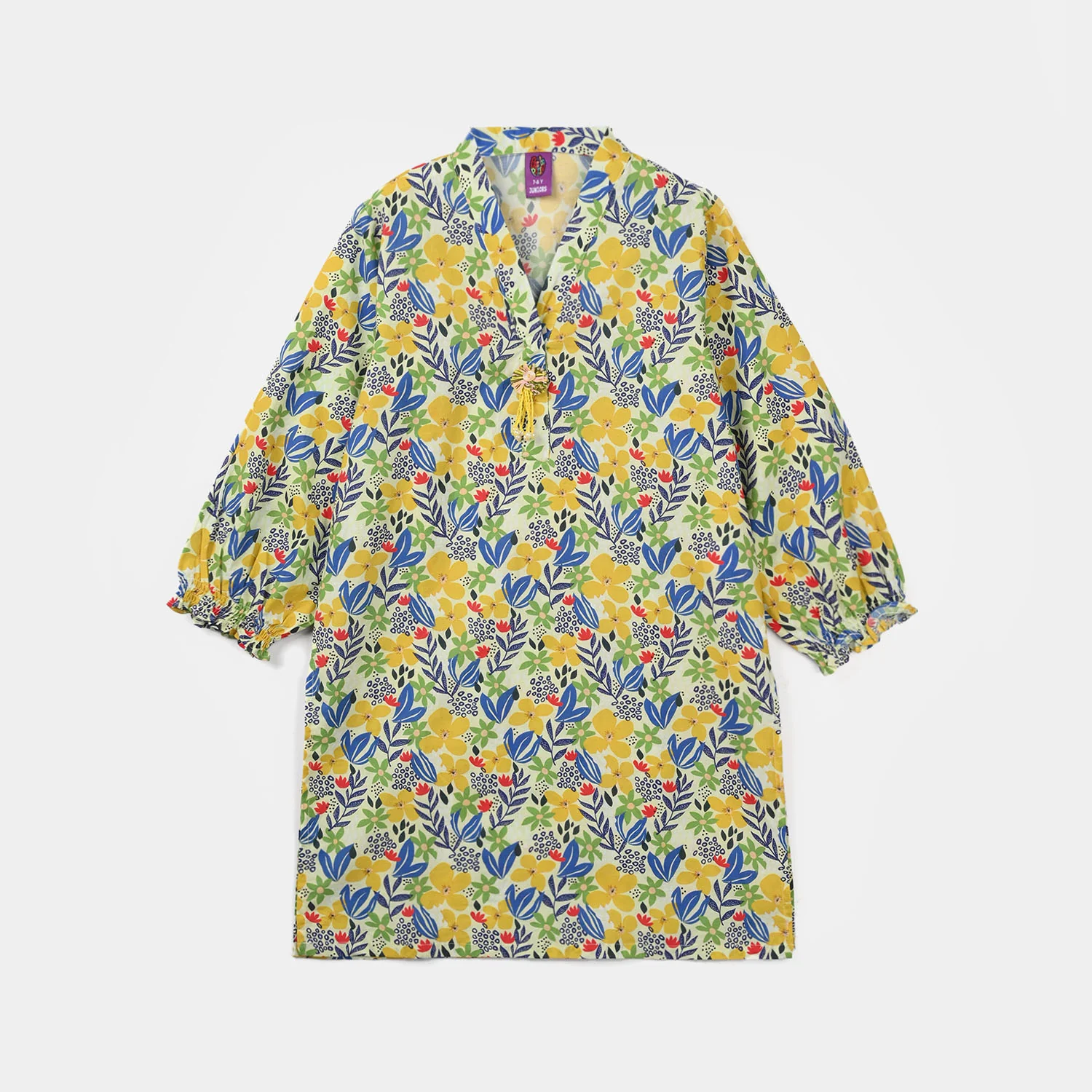 Girls Cotton Printed 2Pcs - Multi - Image 2