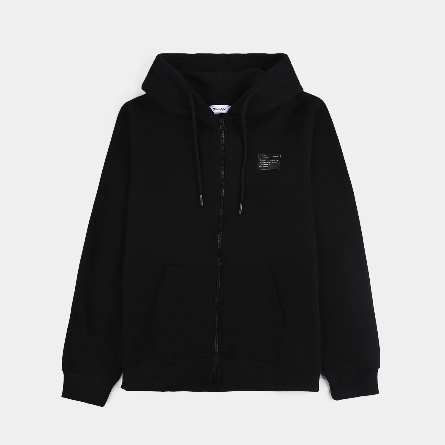 Teens Girls Fleece Jacket Solid - Black
