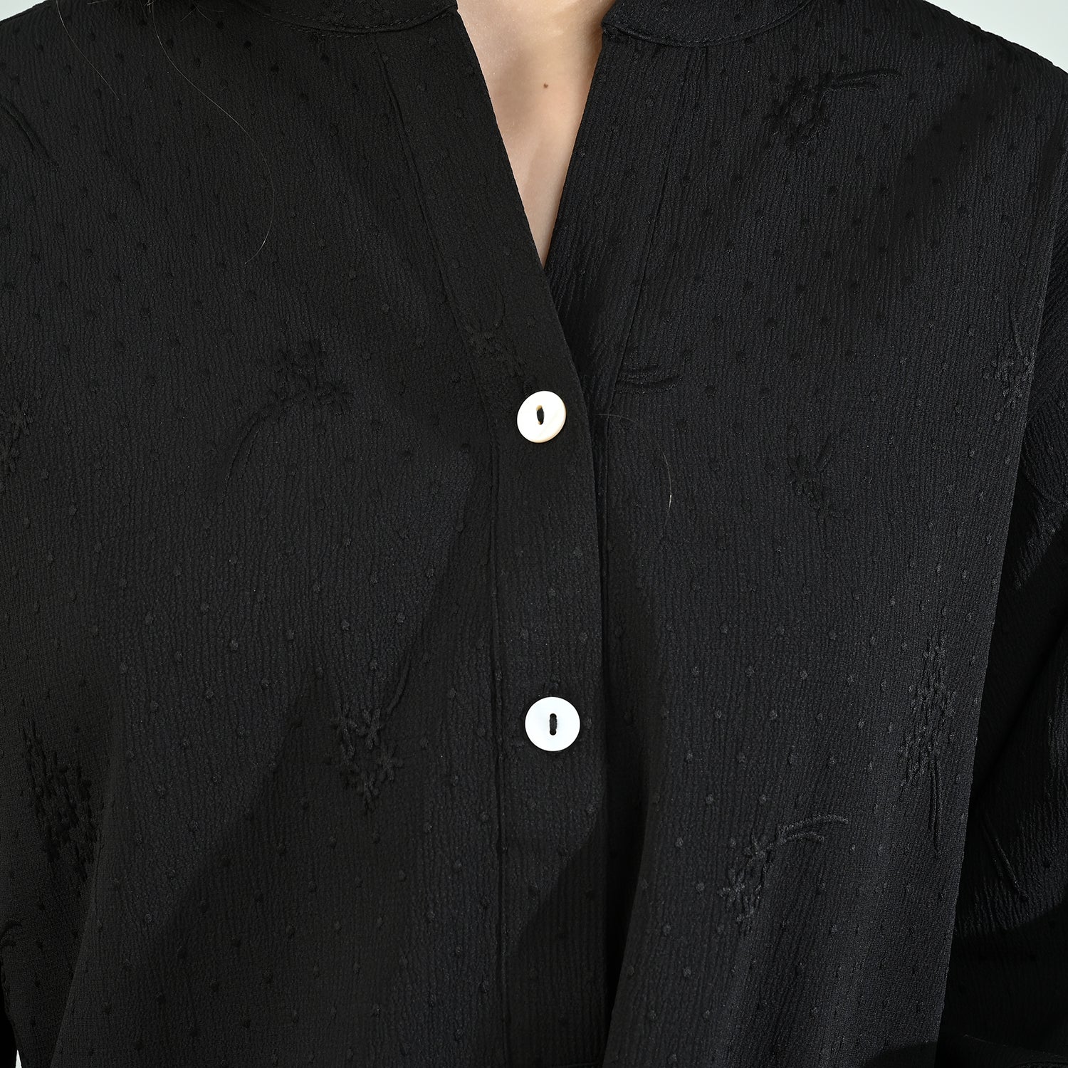 Teens Girls Poly Cotton Casual Top Black Beauty-BLACK - Image 2