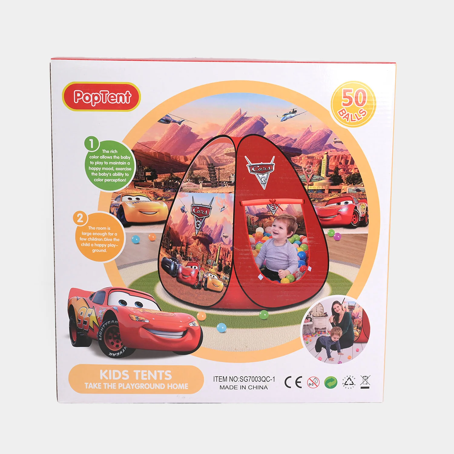 Kids Pop-Up Play Tent - Image 3
