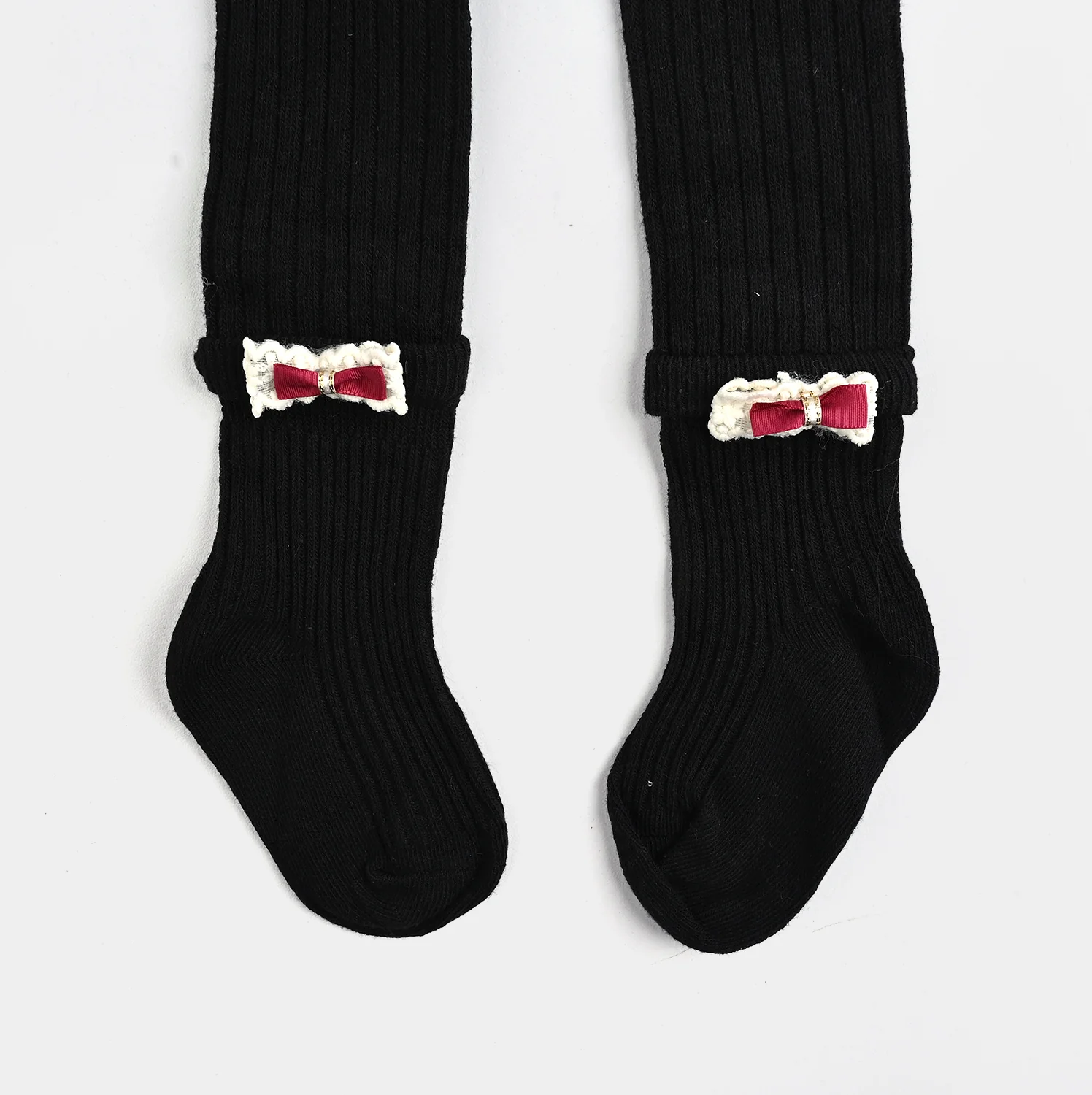Girls Cotton Tights W/Socks - Image 2