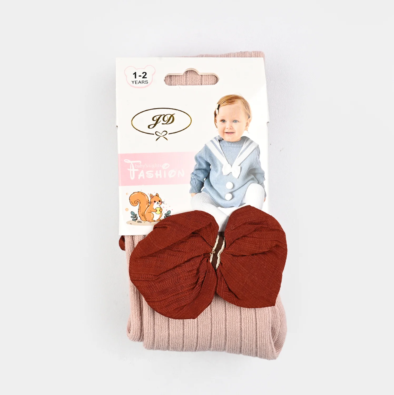 Girls Cotton Tights W/Socks - Image 4