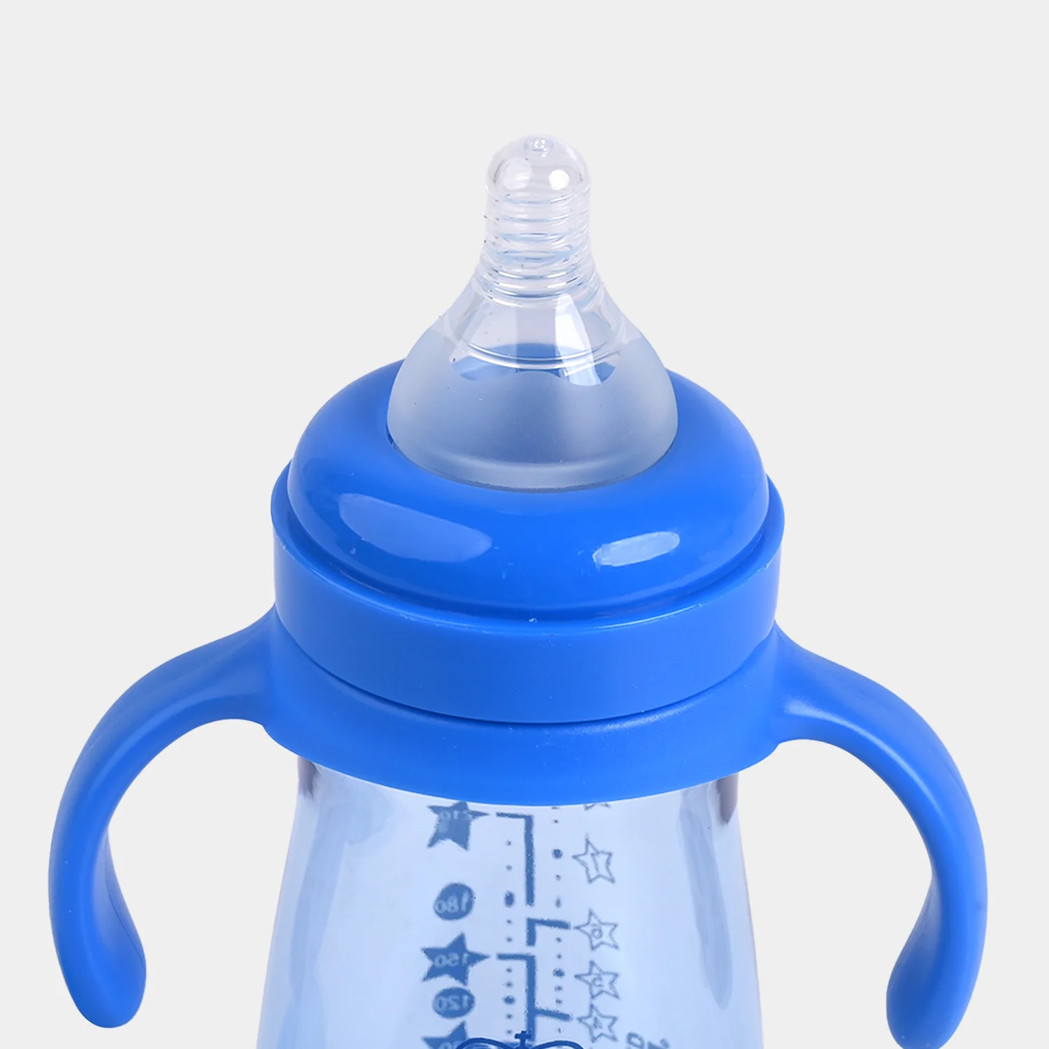 Tinted Wide Neck Handle Bottle 10Oz 2046 Blue - Image 3