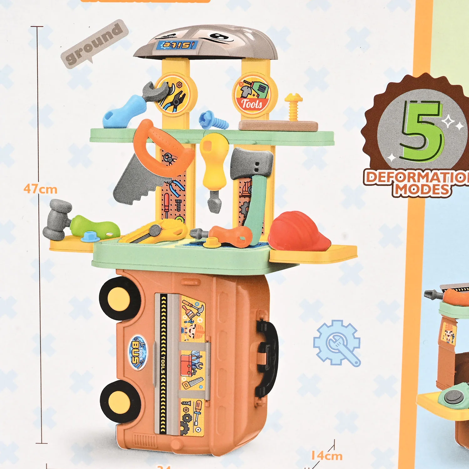 Interactive Transforming Toy Bus Tool Playset - Image 2