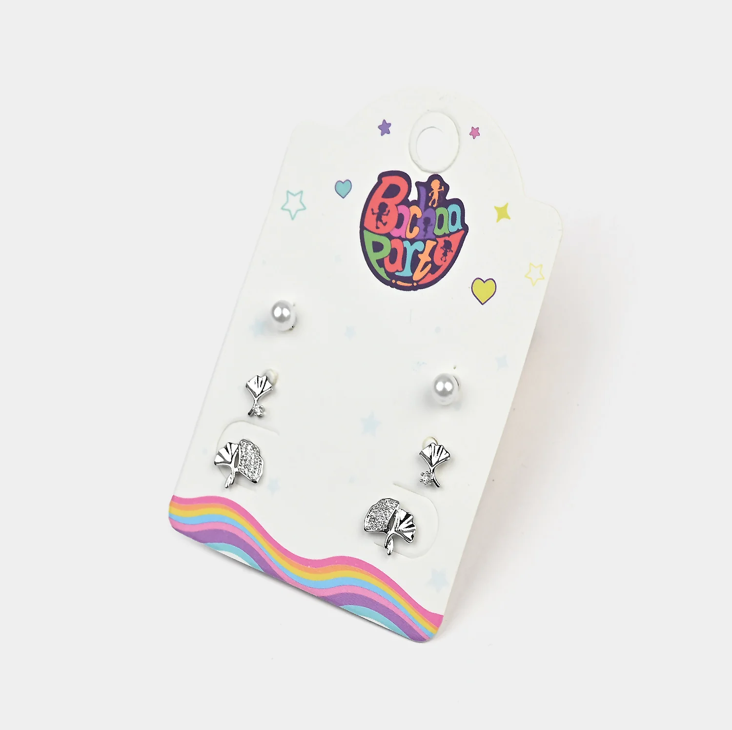 Fancy 3 Pair Stud Earring for Girls - Image 2