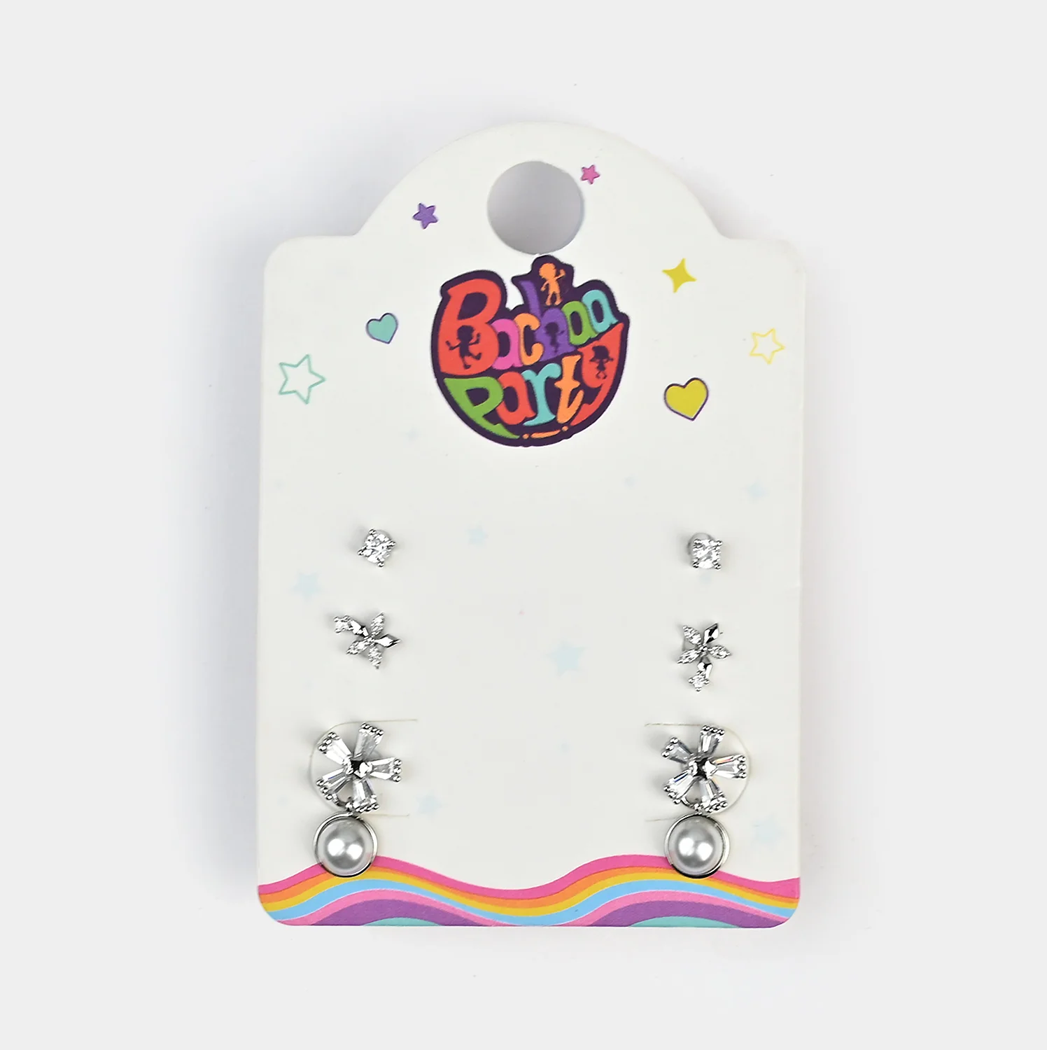 Fancy 3 Pair Stud Earring for Girls