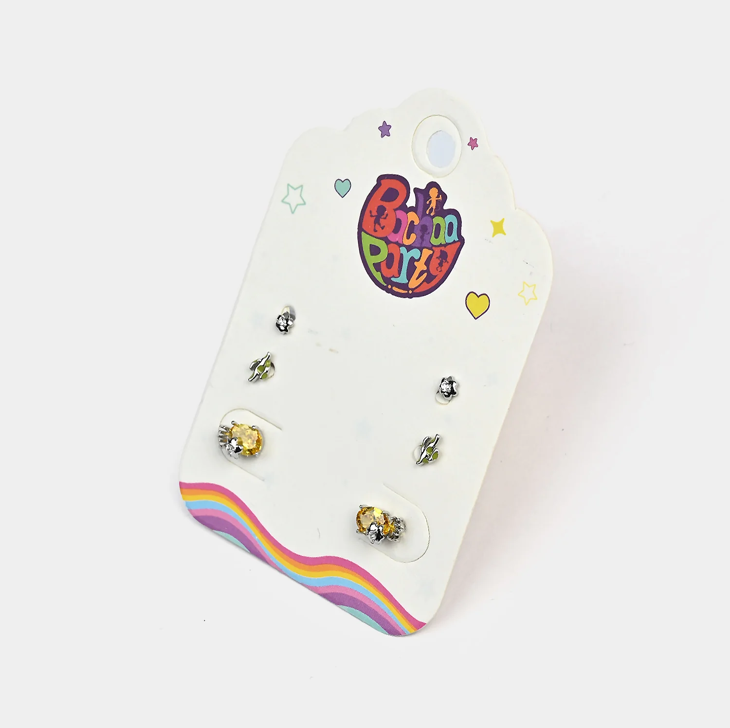 Fancy 3 Pair Stud Earring for Girls - Image 2