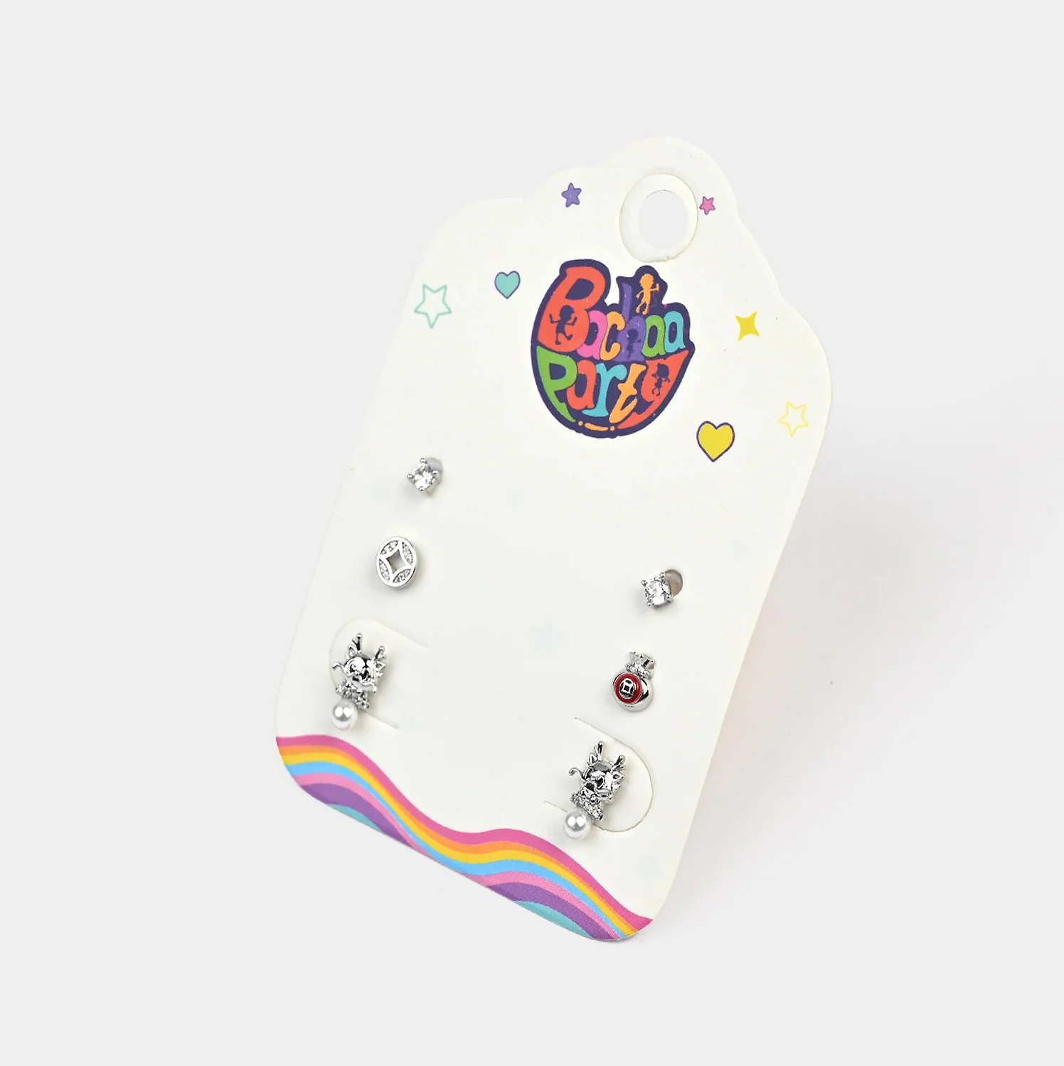 Fancy 3 Pair Stud Earring for Girls - Image 2