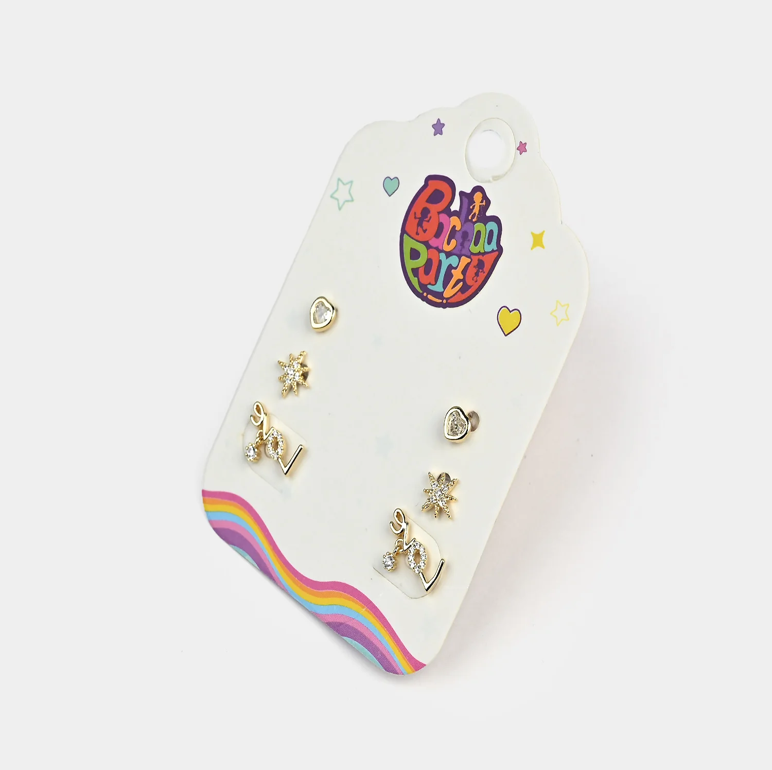 Fancy 3 Pair Stud Earring for Girls - Image 2