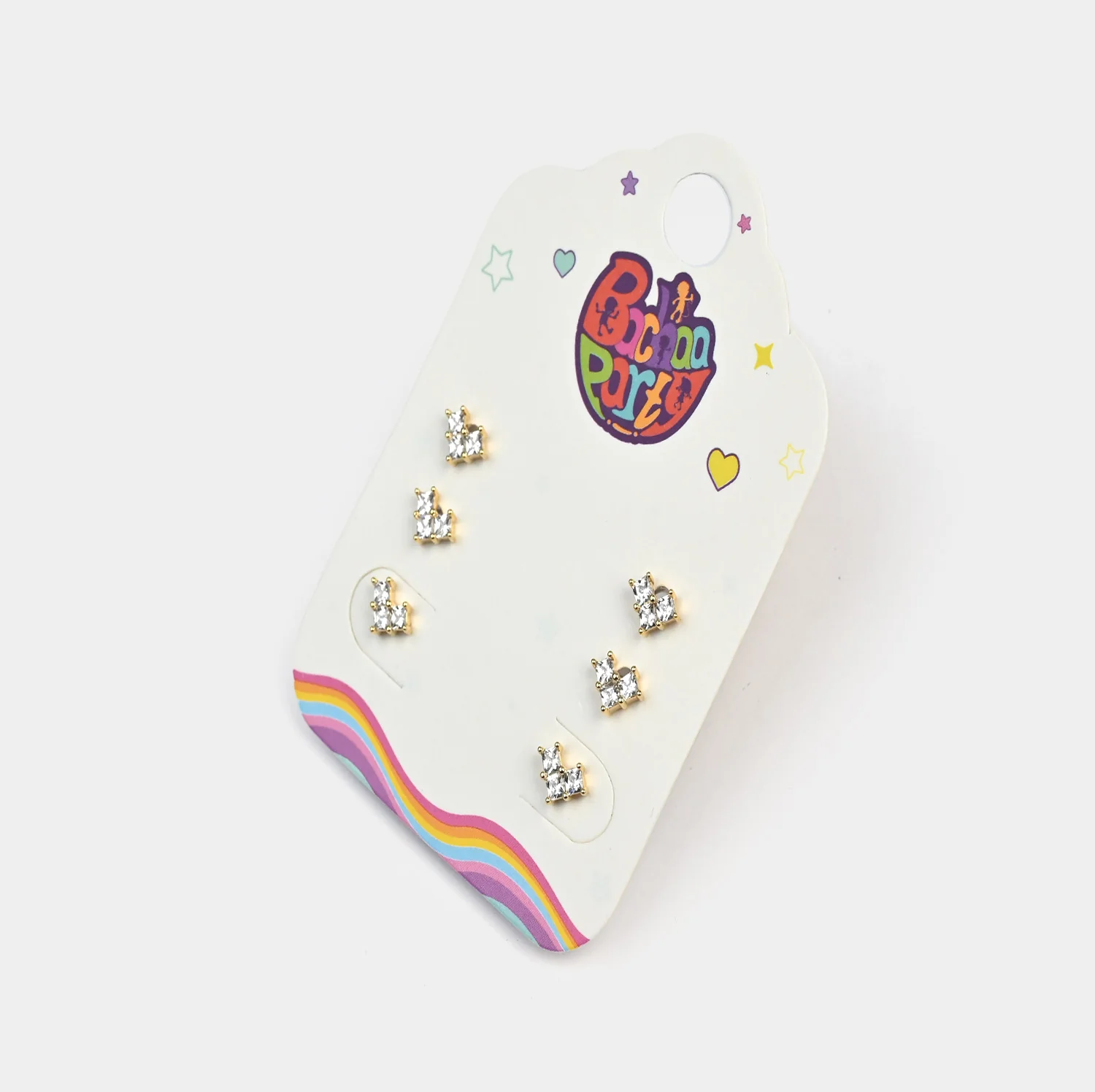 Fancy 3 Pair Stud Earring for Girls - Image 2