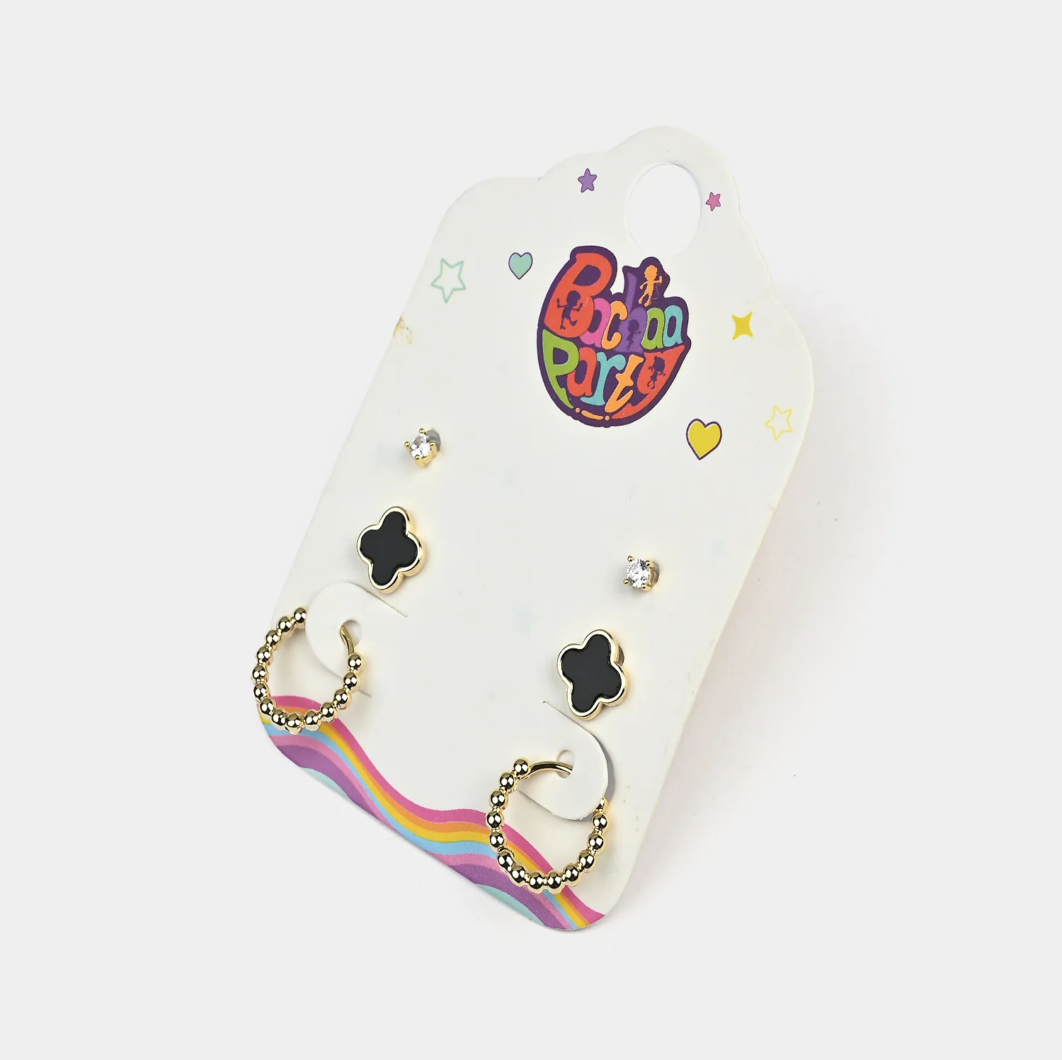 Fancy 3 Pair Stud Earring for Girls - Image 2