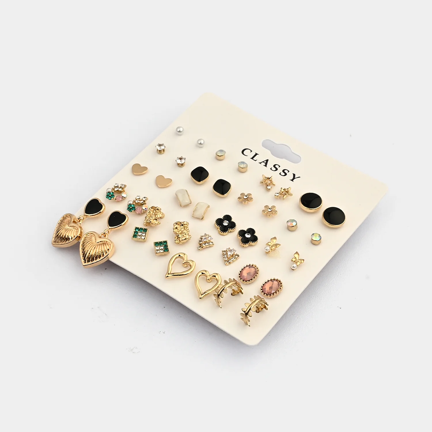 Assorted Earrings Studs / Tops Set (20 Pairs) - Image 2