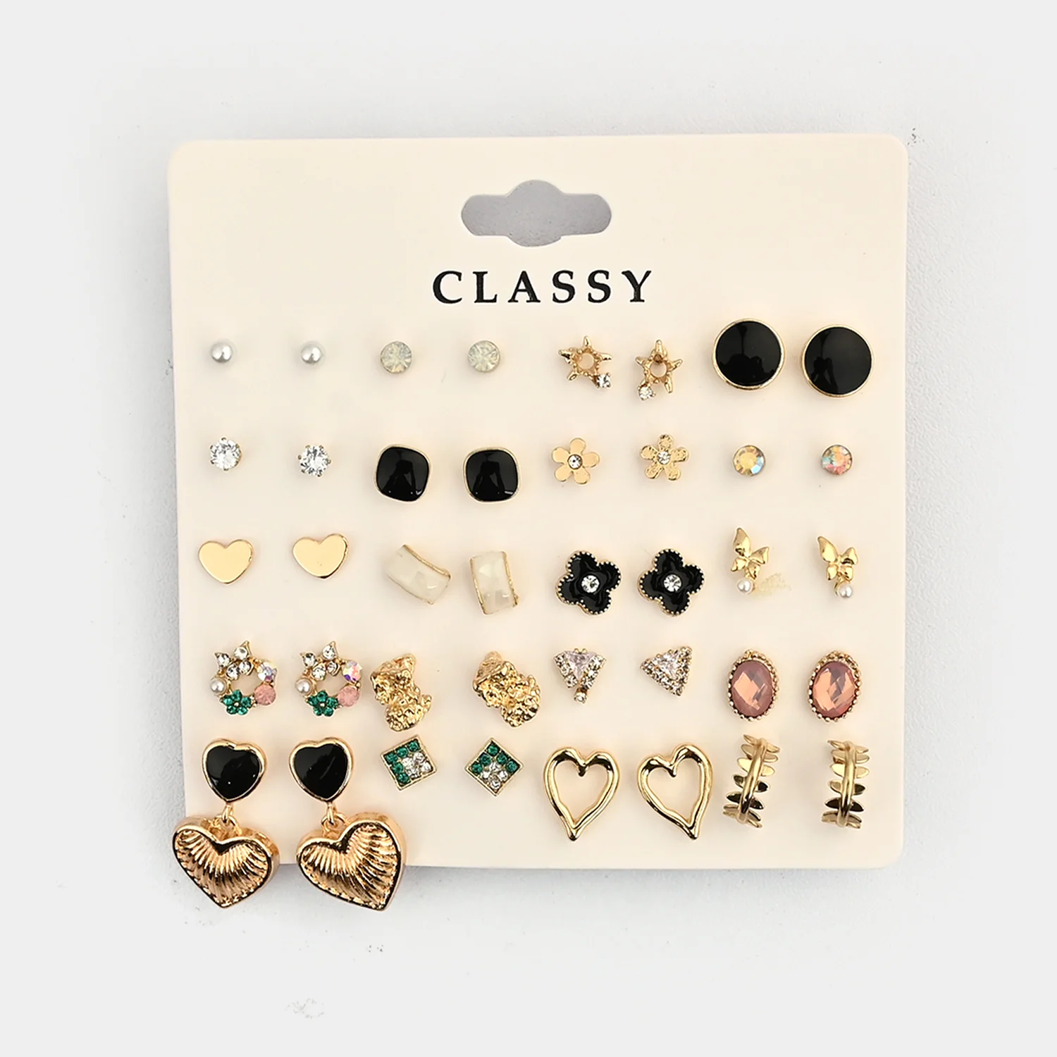 Assorted Earrings Studs / Tops Set (20 Pairs) - Image 3