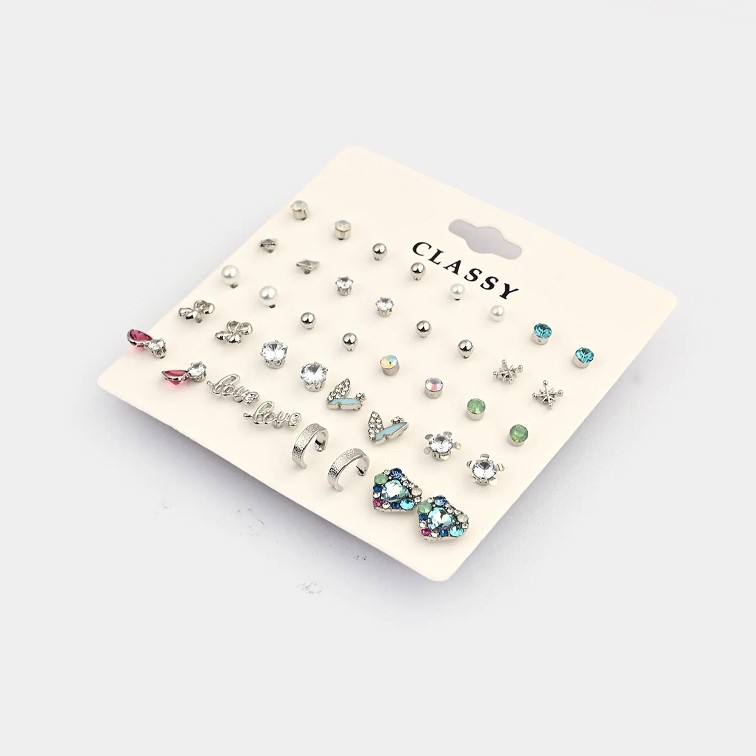 Assorted Earrings Studs / Tops Set (20 Pairs) - Image 2