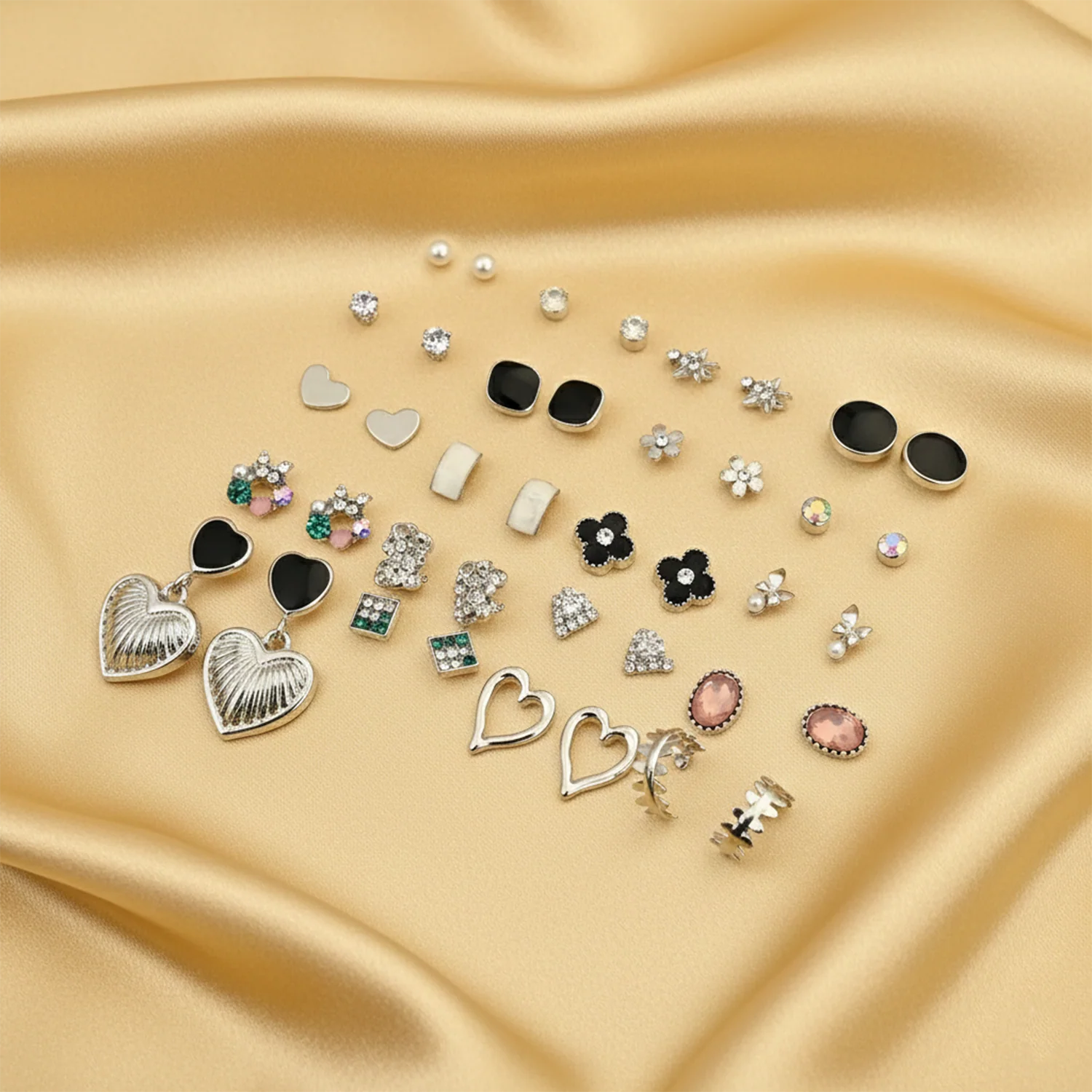 Assorted Earrings Studs / Tops Set (20 Pairs)