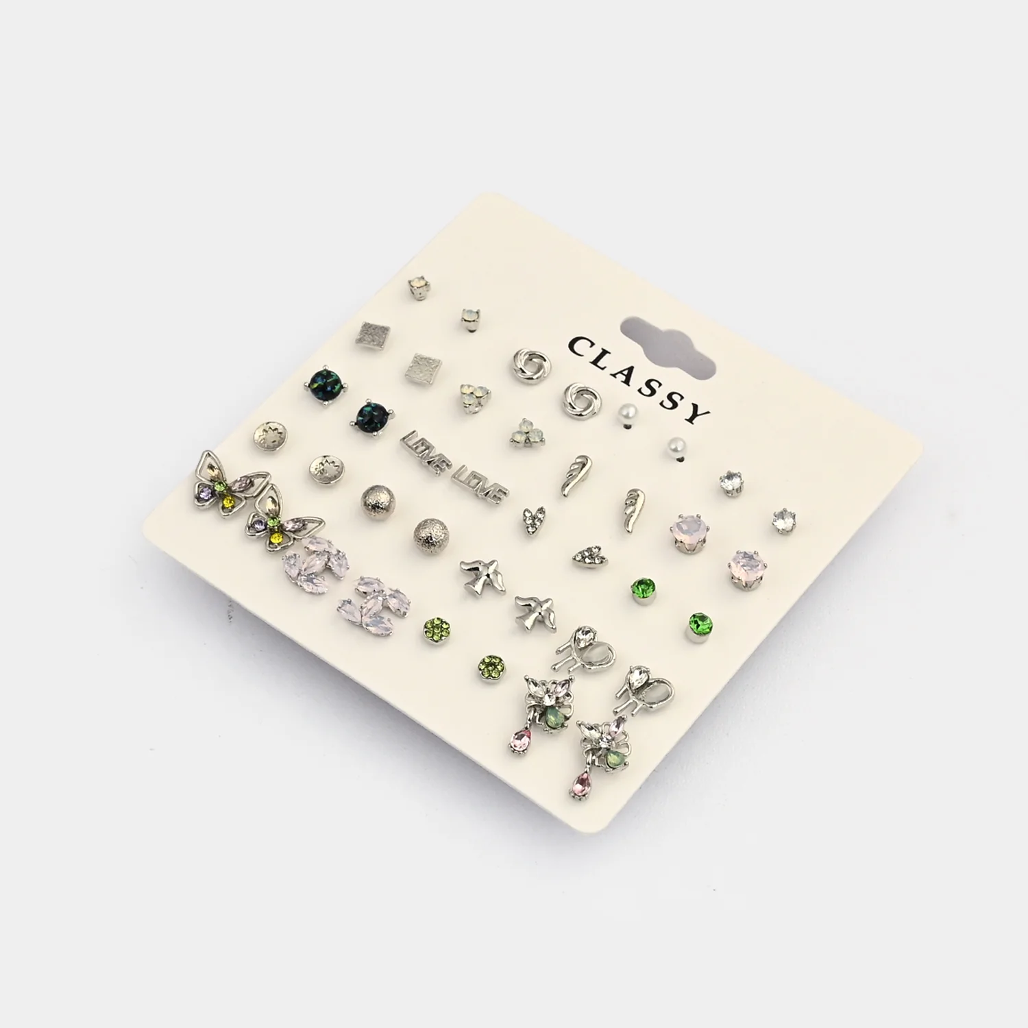 Assorted Earrings Studs / Tops Set (20 Pairs) - Image 2