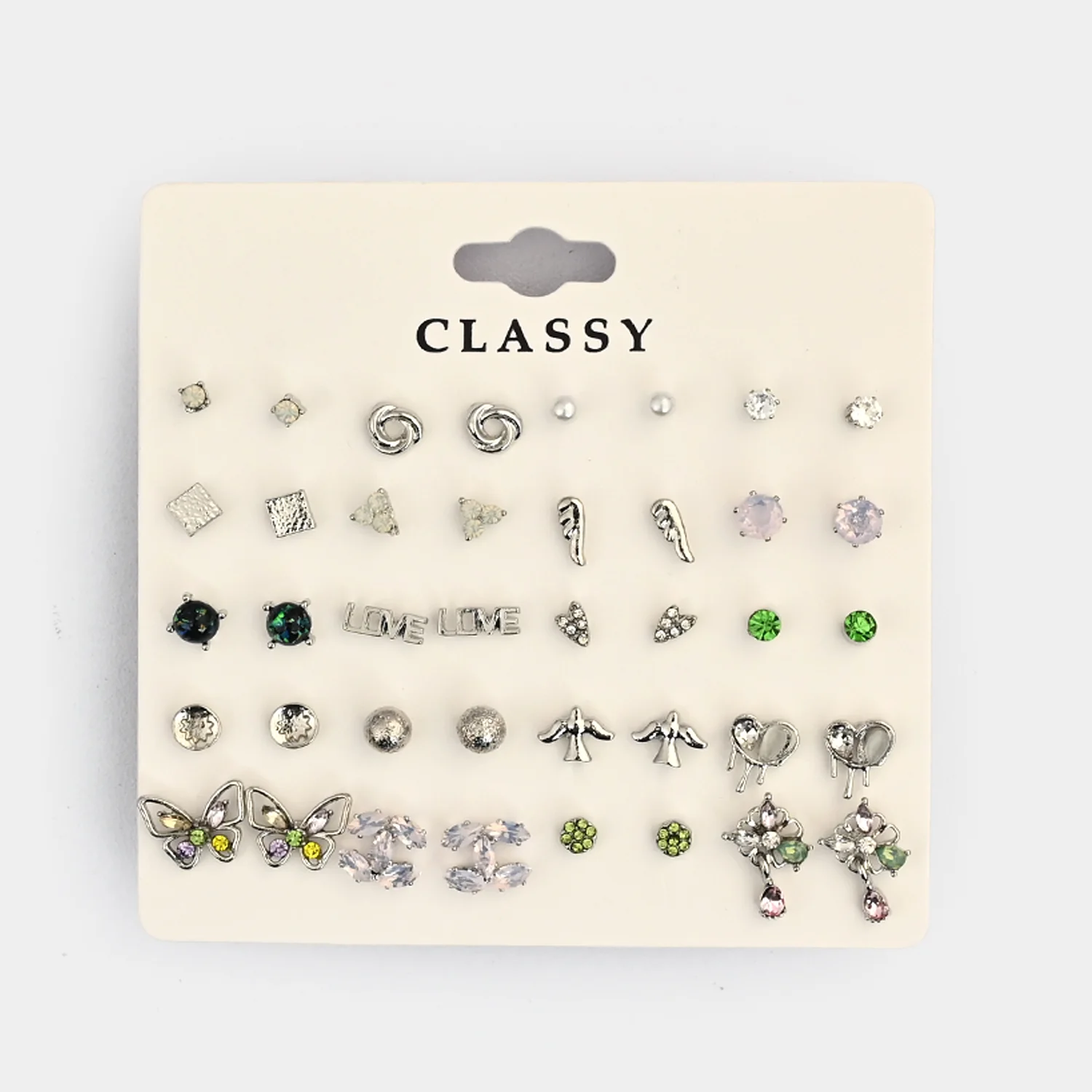 Assorted Earrings Studs / Tops Set (20 Pairs) - Image 3