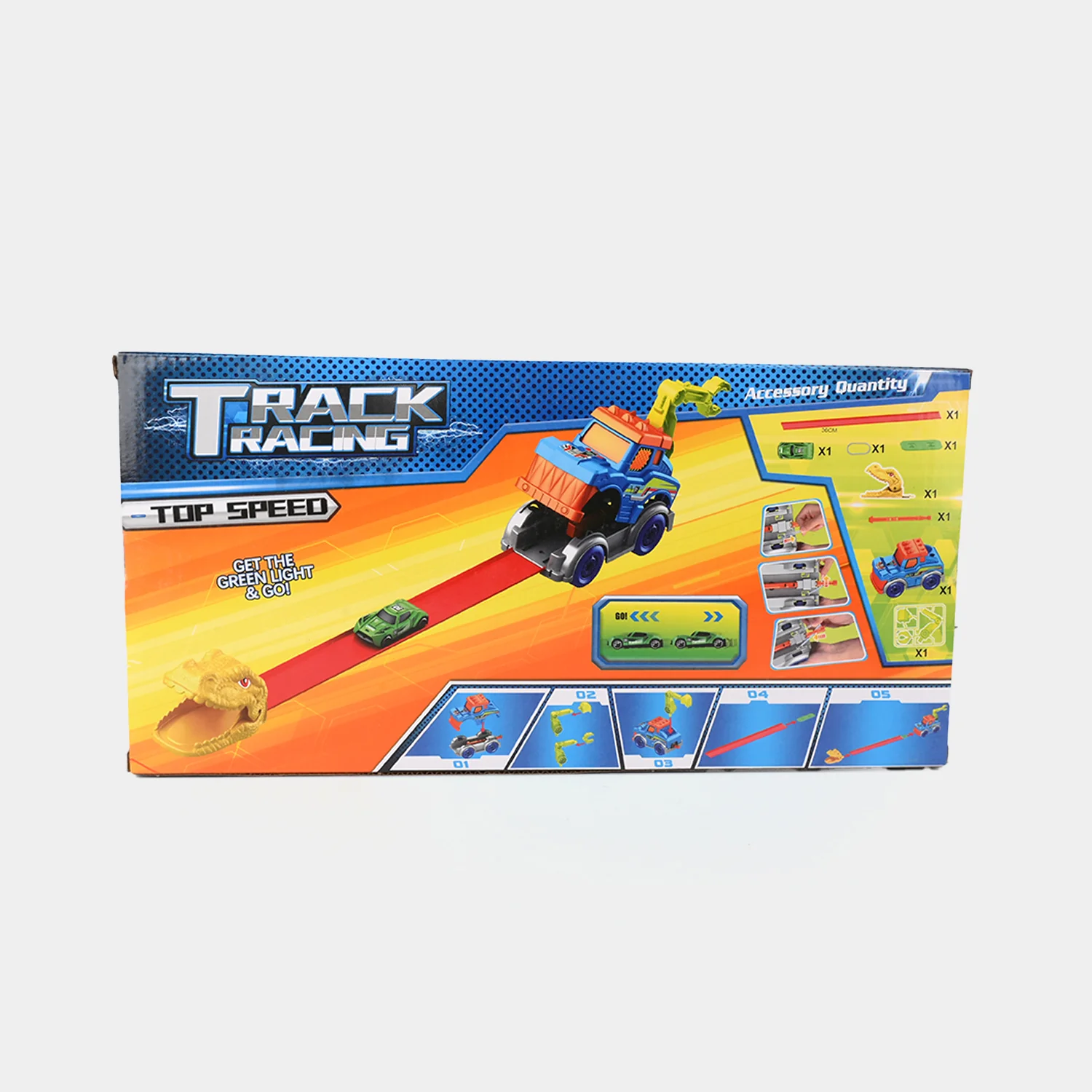 Track Racer Launcher Truck Toy with Snake Head Track & Mini Car - Image 3