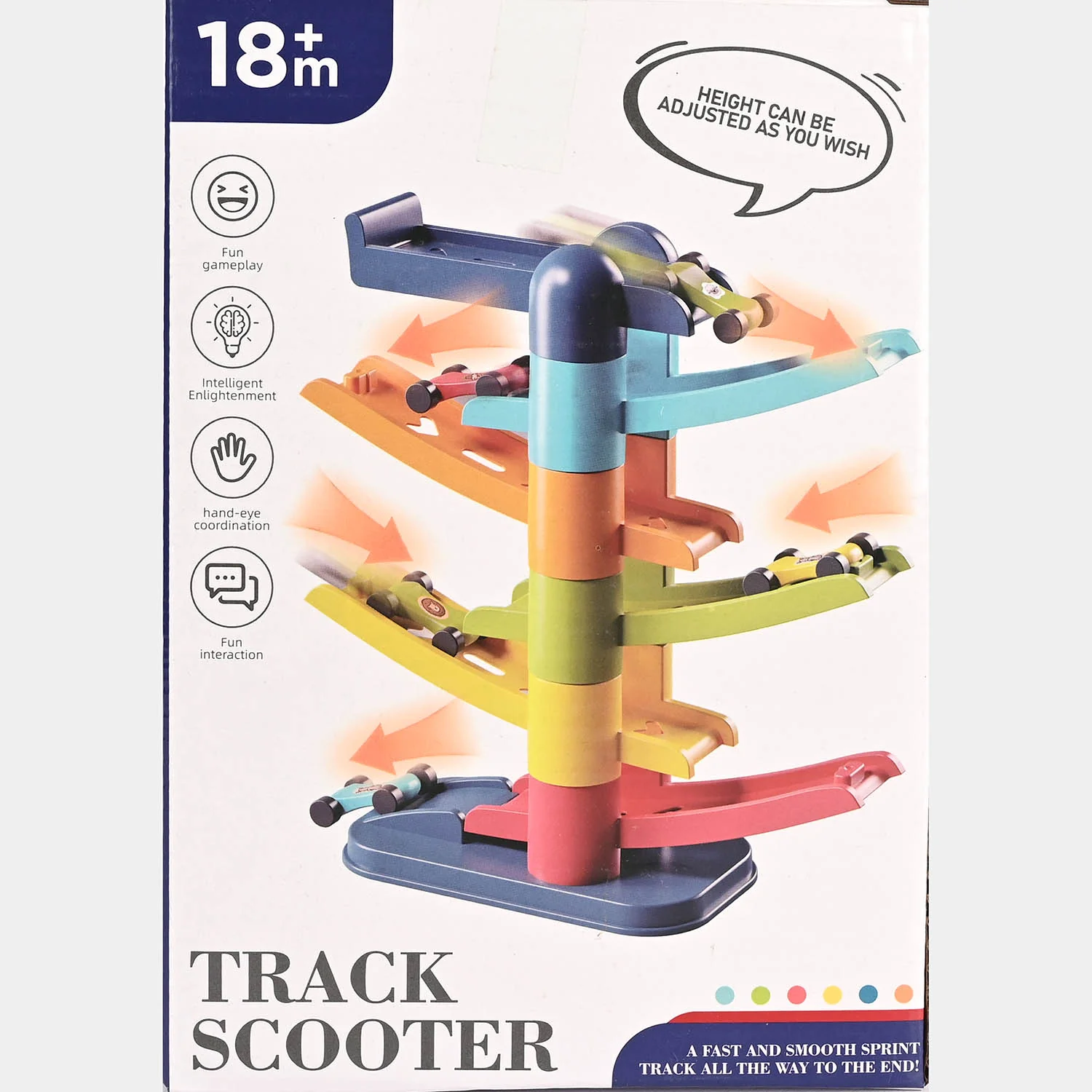 The Gliding Rail Car 8-Layer Track Building Block Toy - Image 3