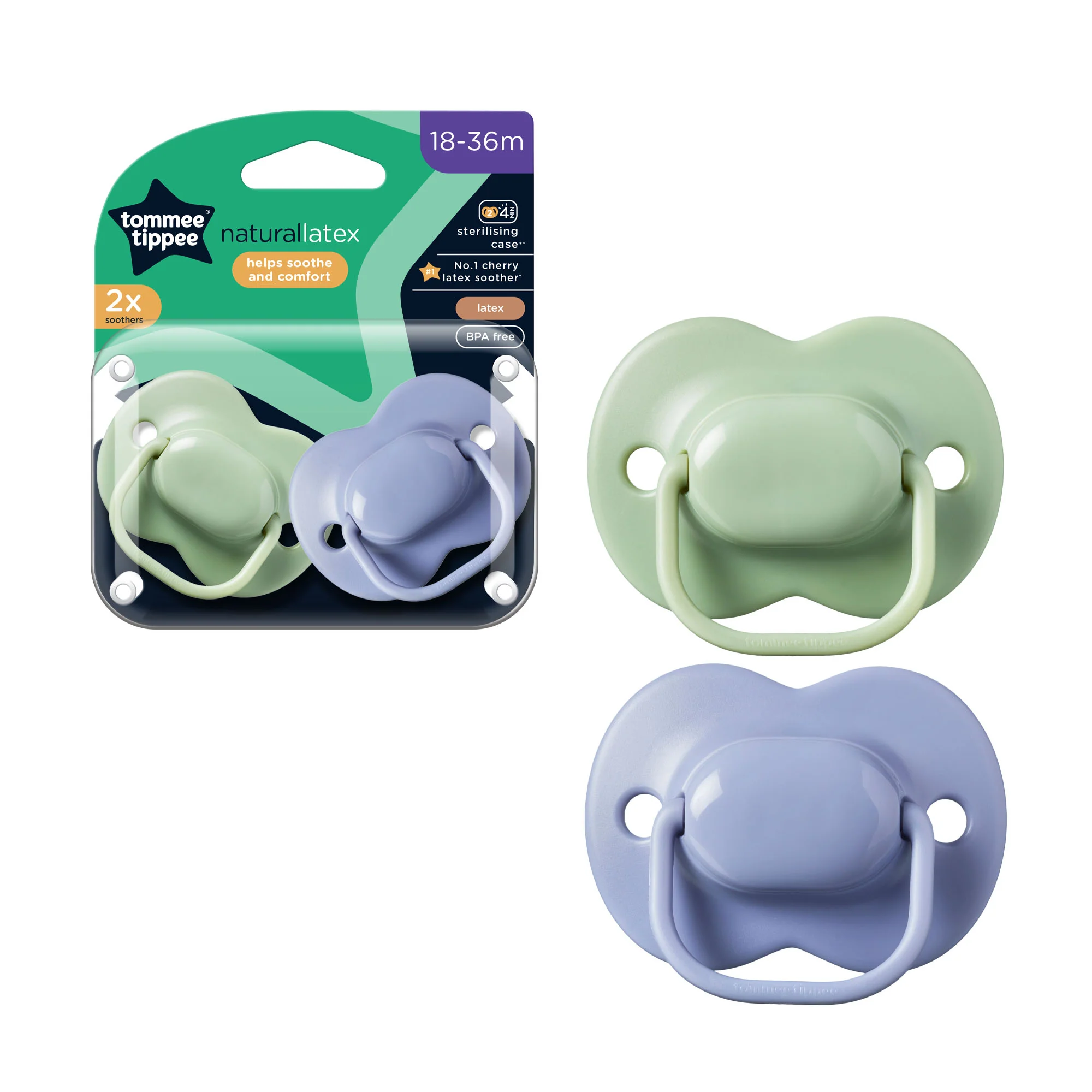 TT 433534 2X18-36M Cherry Latex Soother