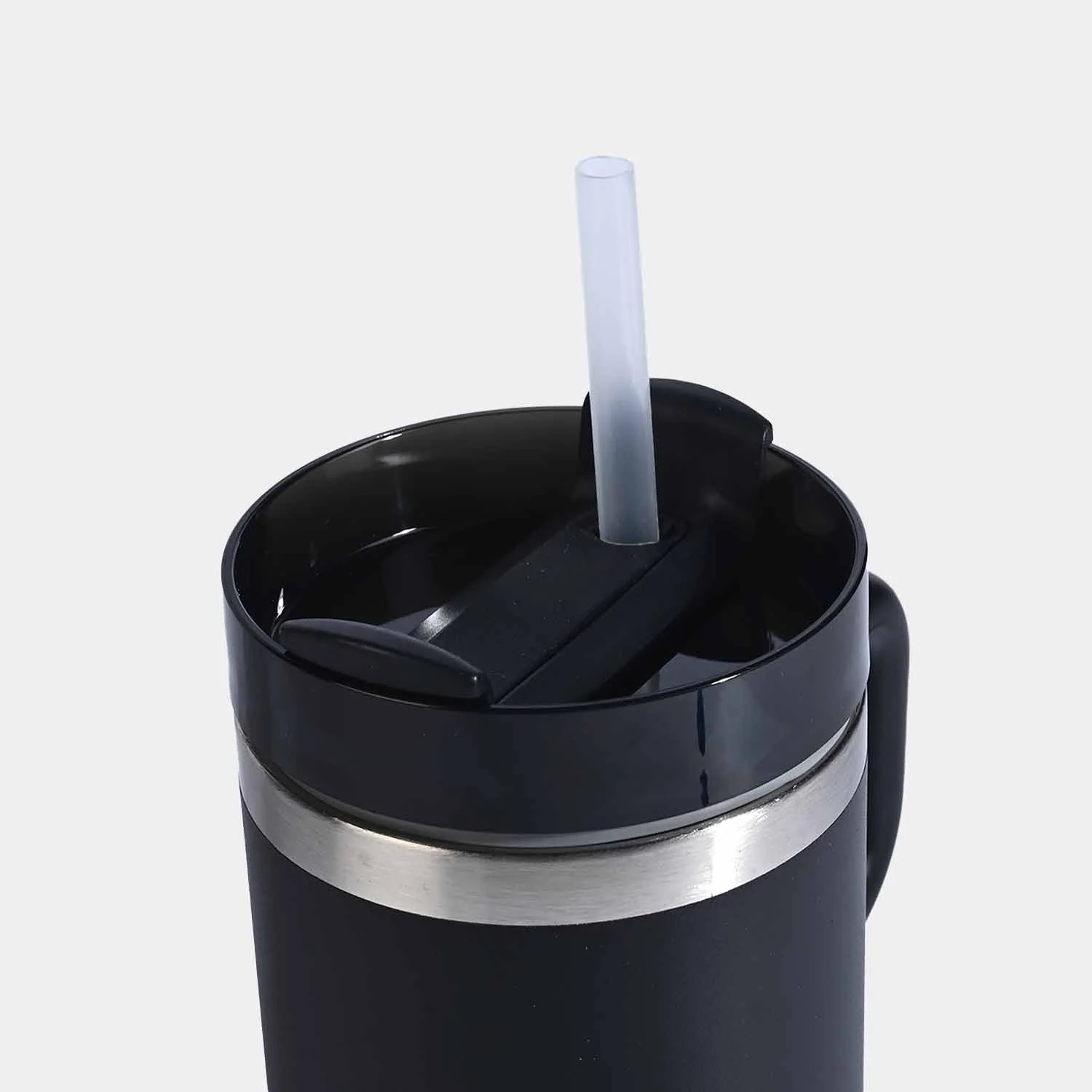 Insulated Travel Tumbler with Handle & Straw - Image 2