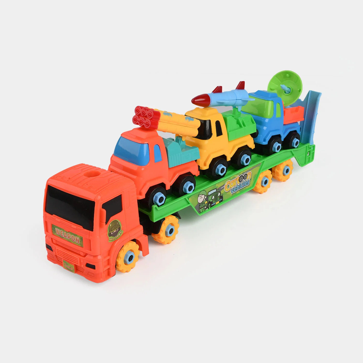 Carrier Truck & 3 Vehicles with Assembly Tools - Image 5