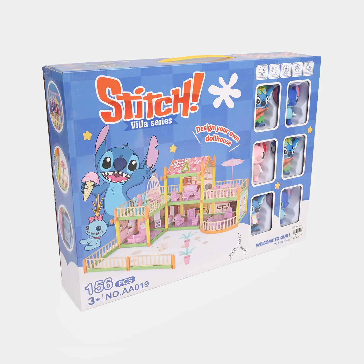 Kids Villa Dollhouse Play Set (156 Pieces)