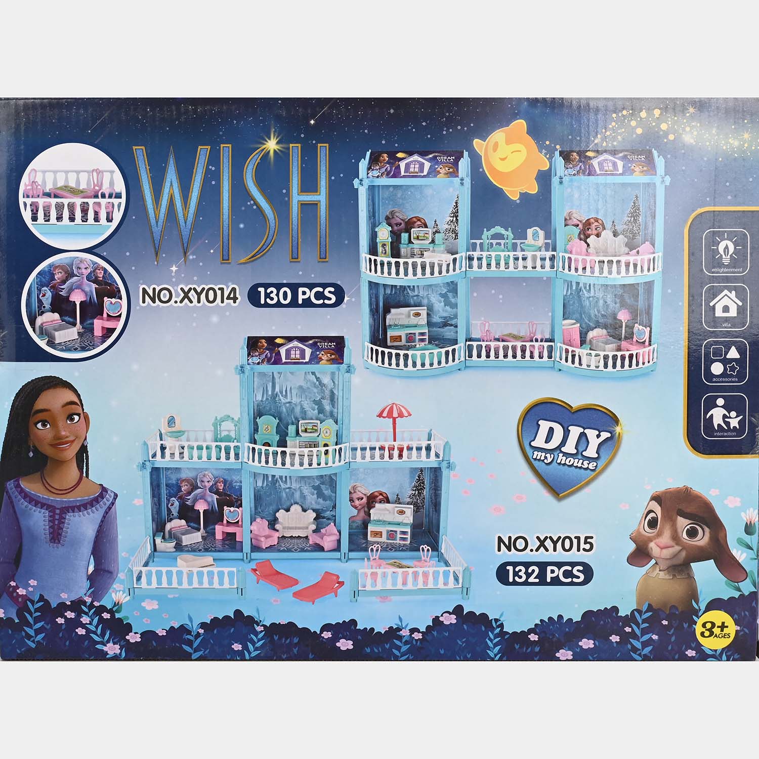Kids DIY Castle Dollhouse Play Set (165 Pieces) - Image 2