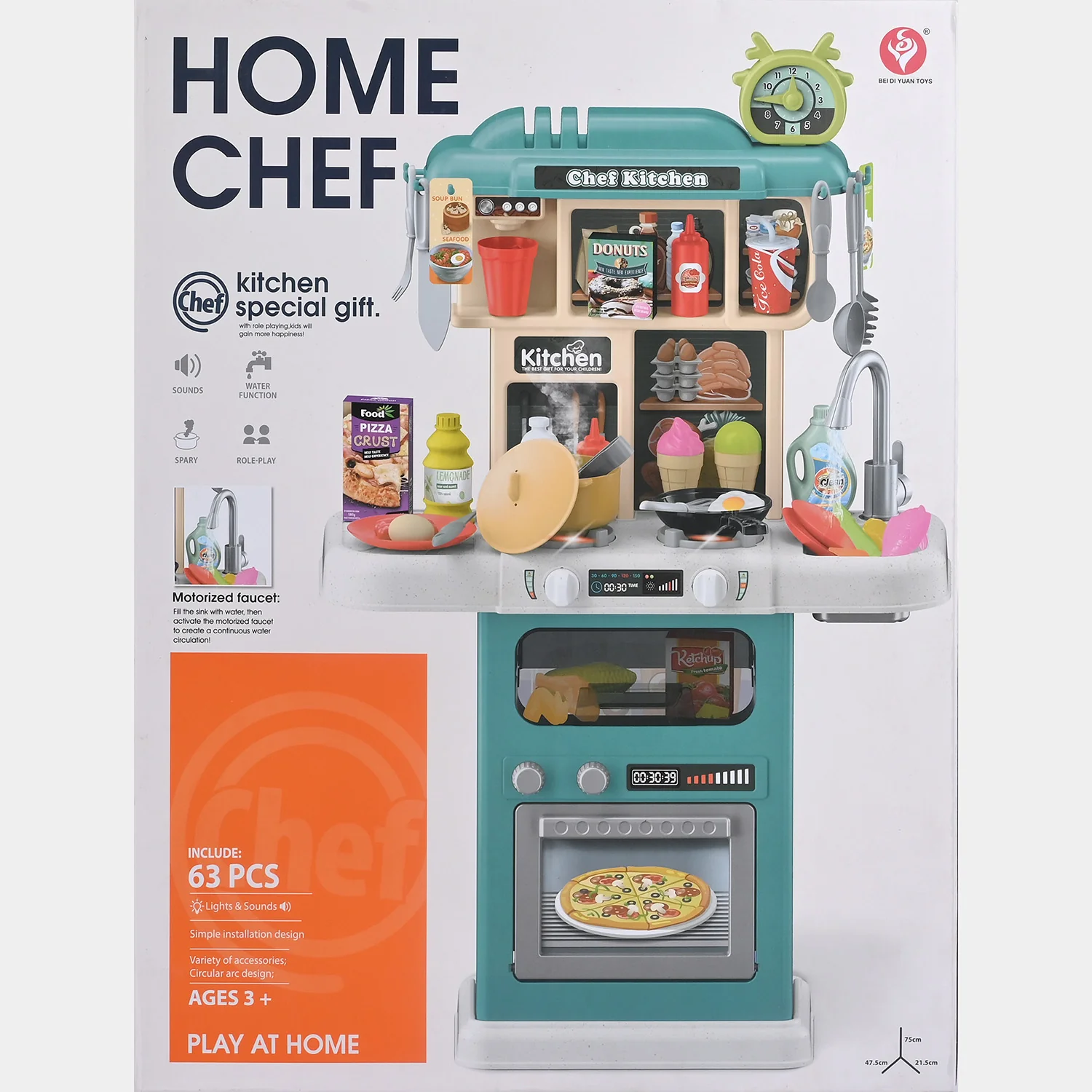 Water Outlet Kitchen Set With Light For Kids - Image 2