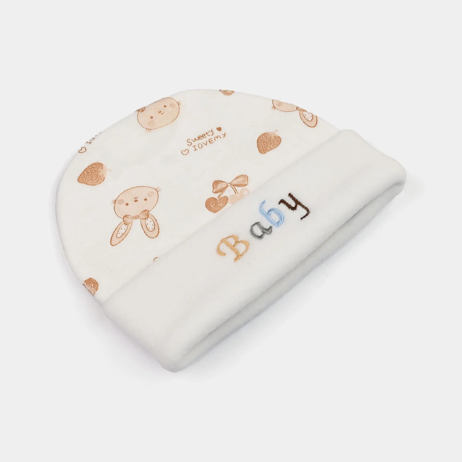 Baby Cap/Hat Velvet Printed - Image 2
