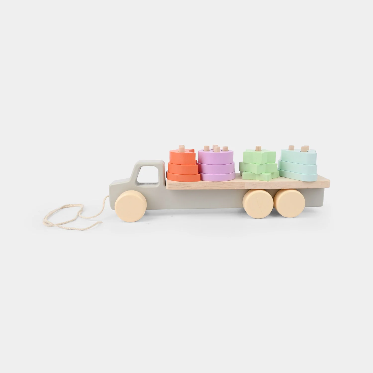 2-in-1 Wooden Truck Stacking Toy for Kids - Image 2
