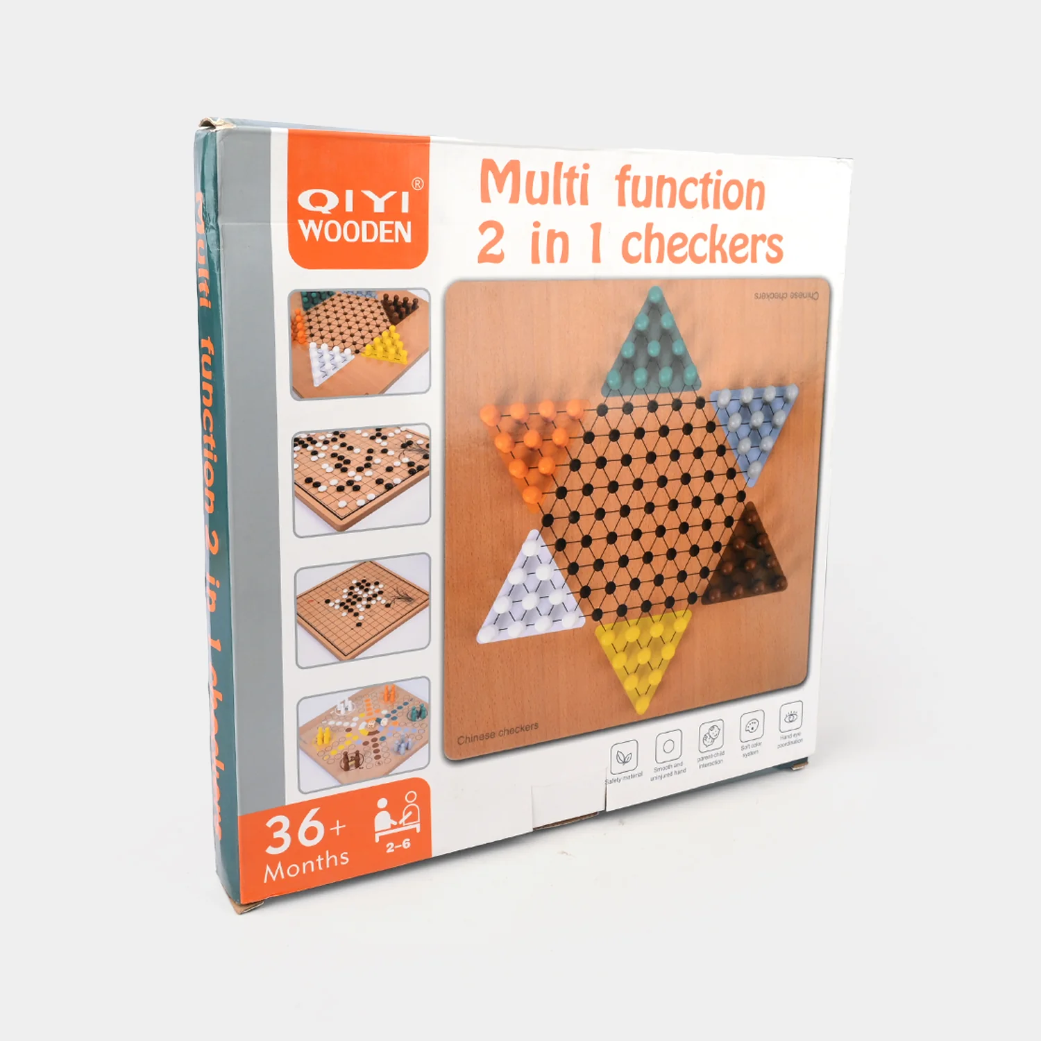 Wooden Checkers Multi Function 2IN1 - Image 4