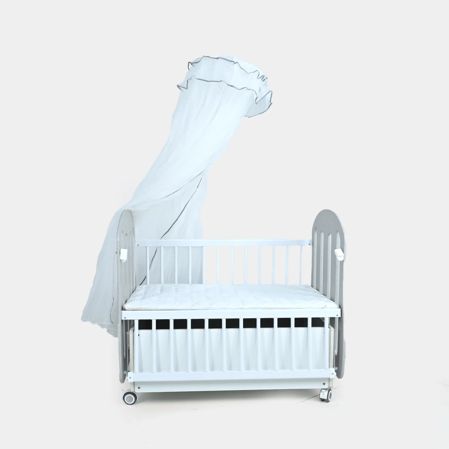 Baby Wooden Swing Cradle | P270 Grey - Image 3