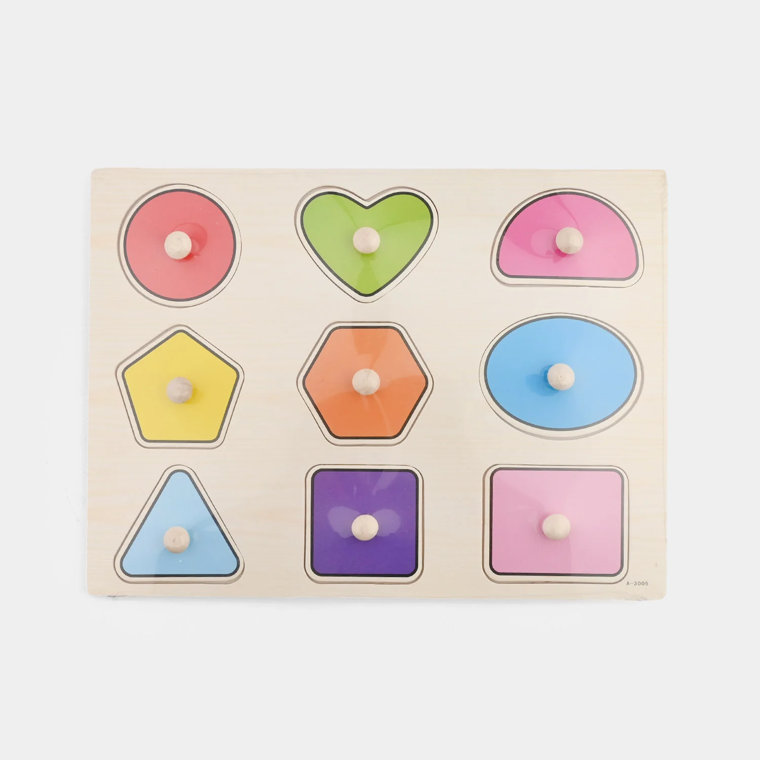 Wooden Shapes Board Puzzle - Multicolor