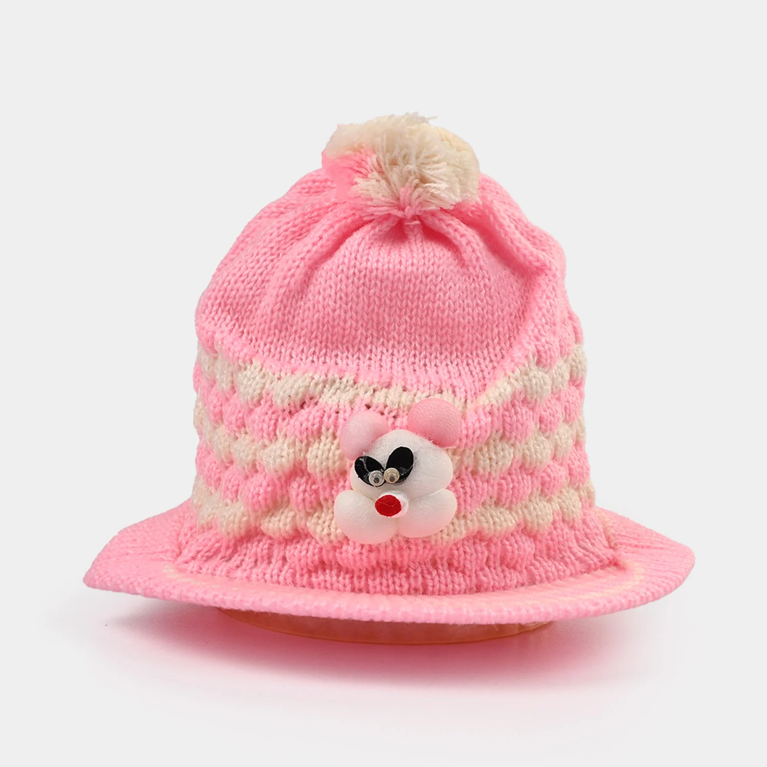 Baby Woolen P Cap Pink - Image 2