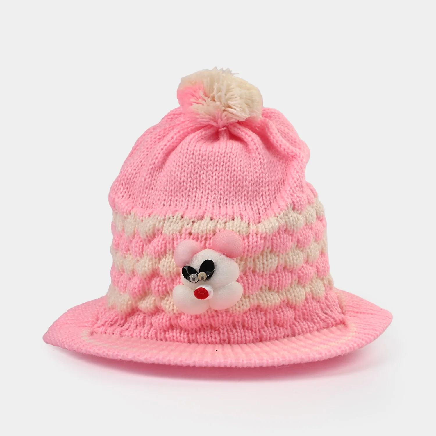 Baby Woolen P Cap Pink - Image 3
