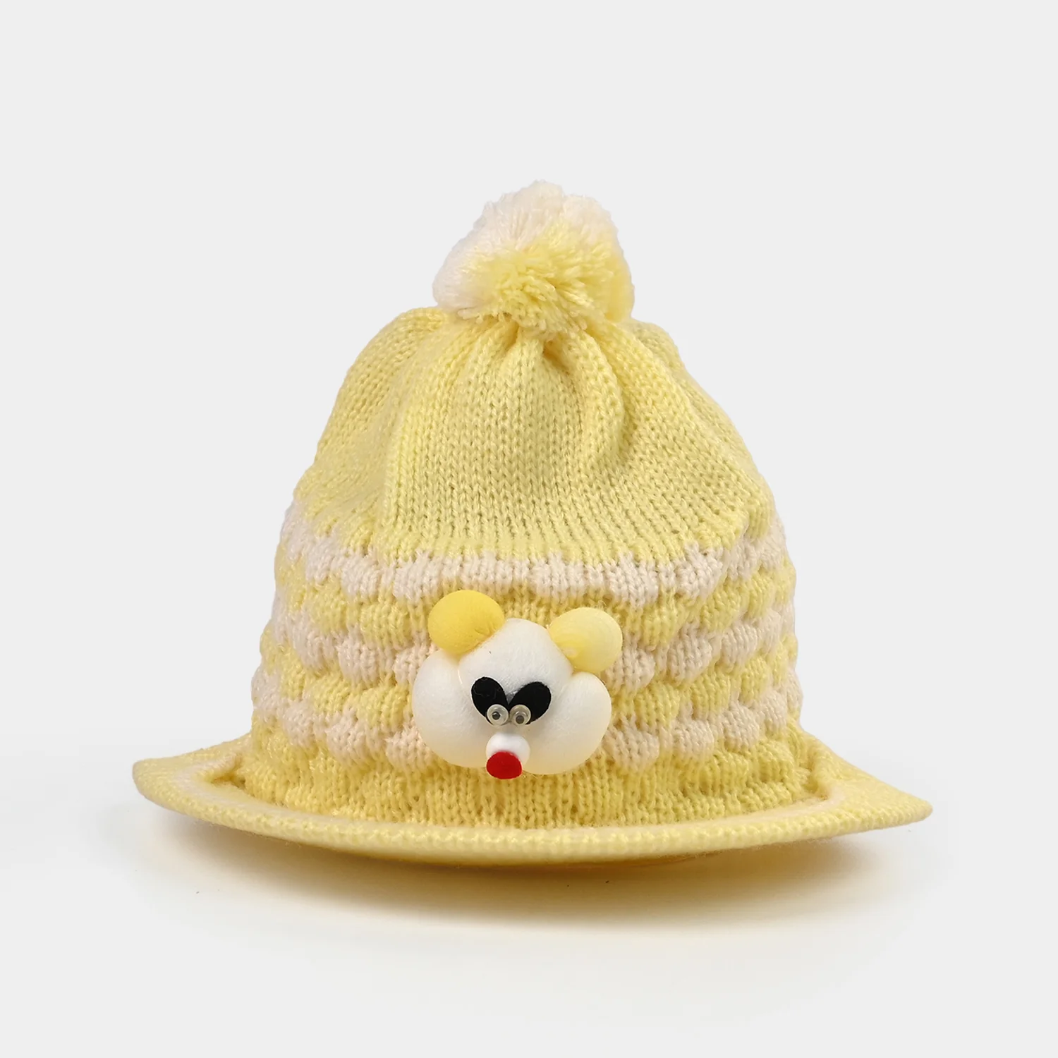 Baby Woolen P Cap Yellow - Image 2
