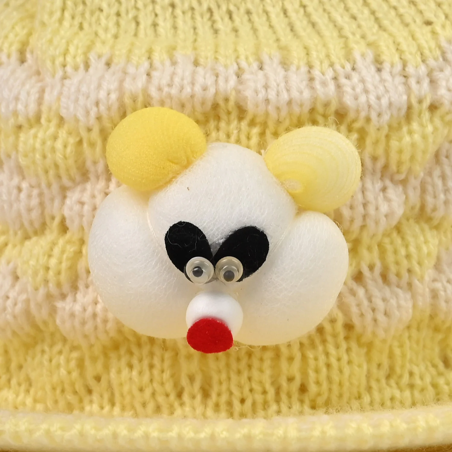 Baby Woolen P Cap Yellow - Image 3