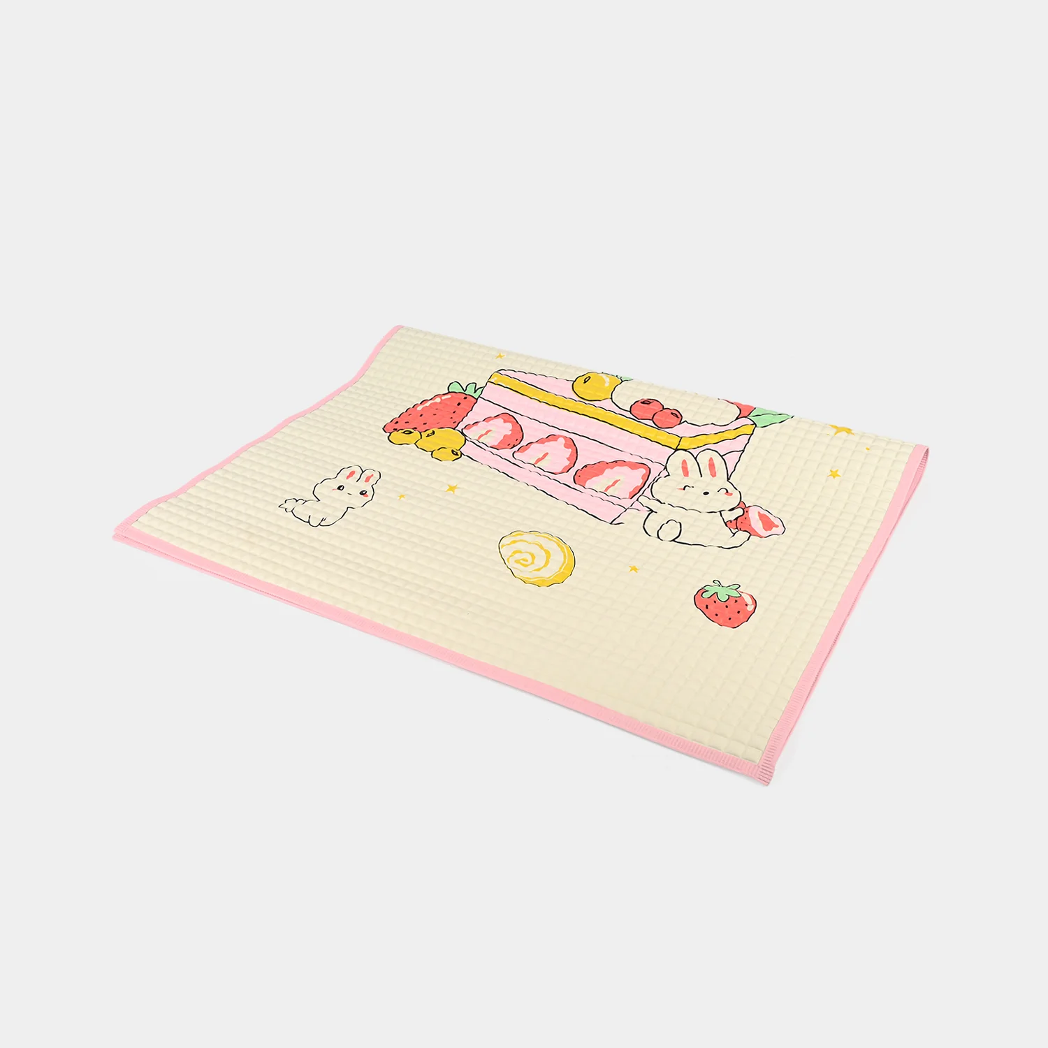 Cute Bunny & Strawberry Baby Blanket