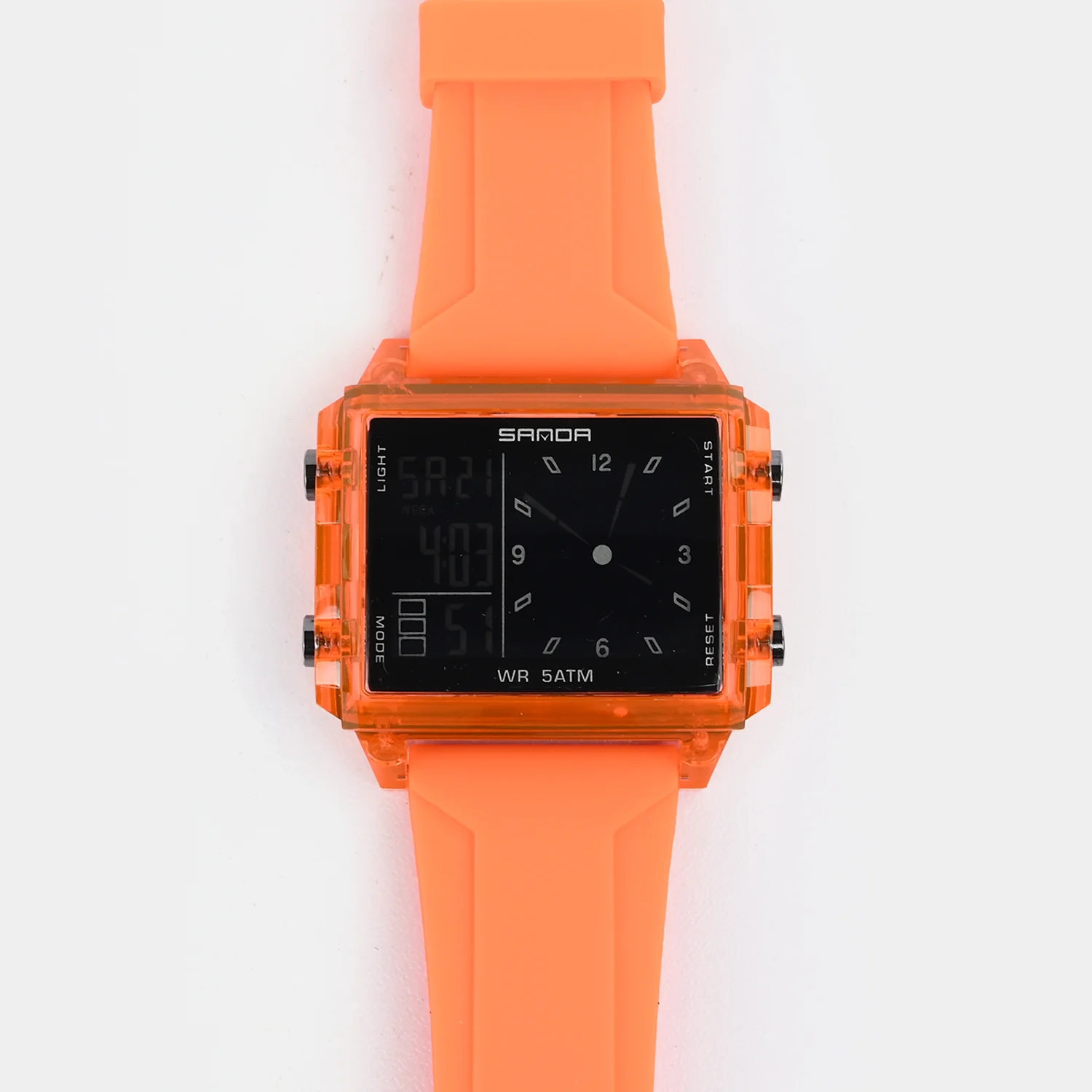 Square Dual-Display Wrist Watch