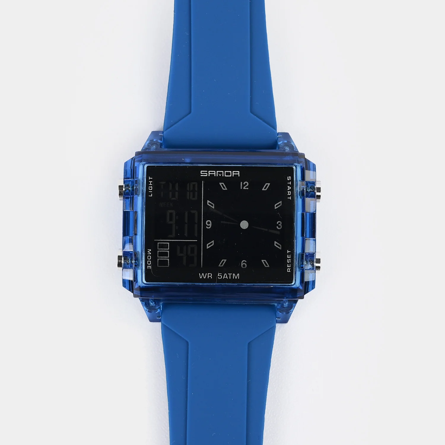 Square Dual-Display Wrist Watch