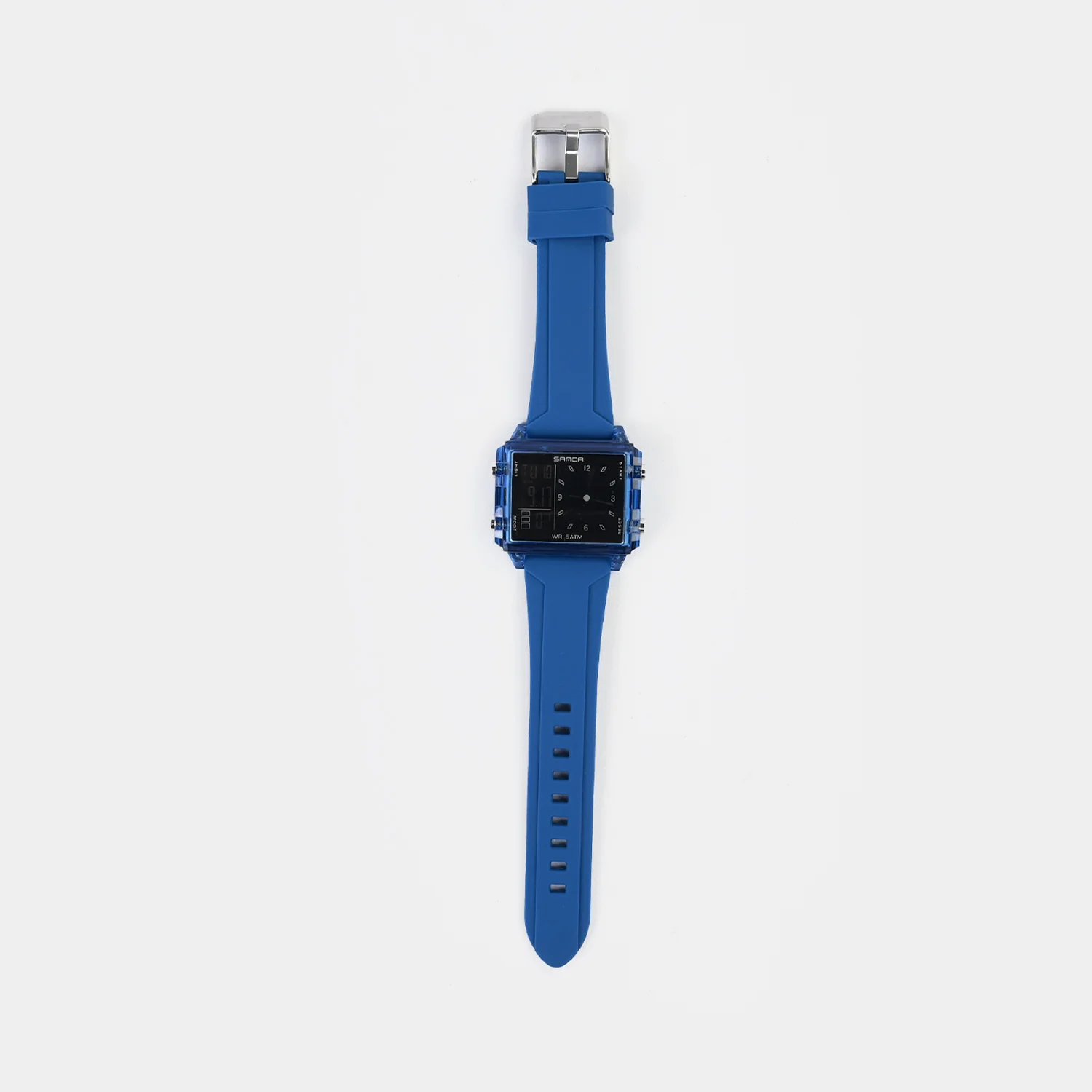 Square Dual-Display Wrist Watch - Image 2