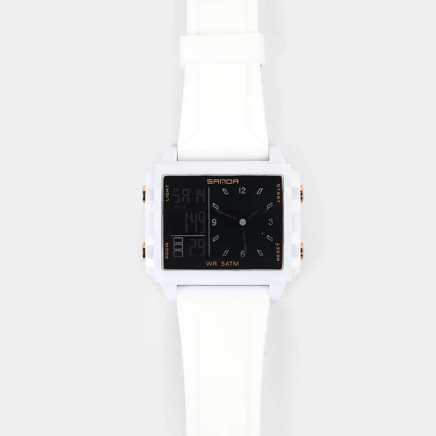 Square Dual-Display Wrist Watch